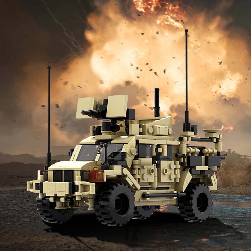 

MOC MRAP Cougar H Military Armored Car Building Blocks Model Military Mine Protected Vehicle Brick Children Birthday Gift Toys