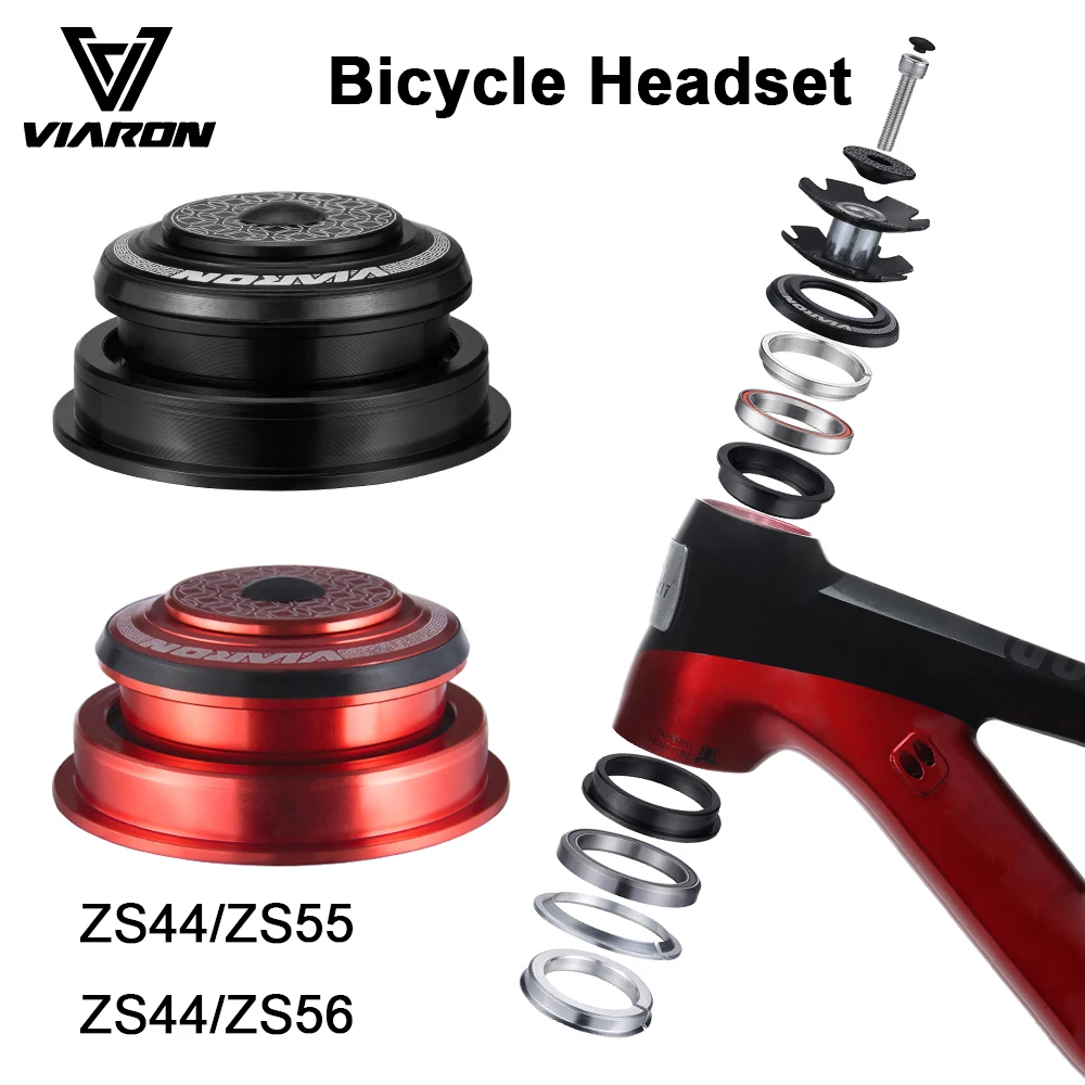 Bicycle Headset Aluminium Alloy Bike Front Fork Stem Headset Straight Tube  Bearing Headset For Most Bike With 44mm Head Tube