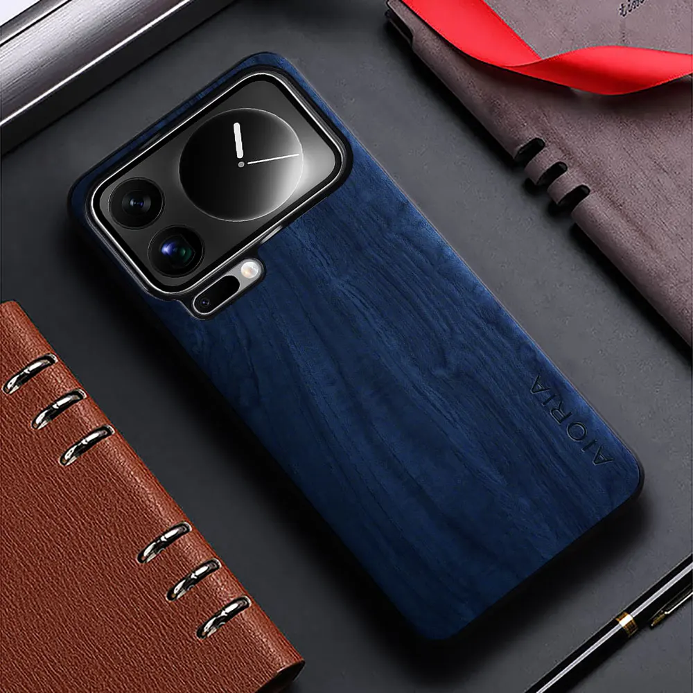 Bamboo Wood Pattern Leather Case Cover