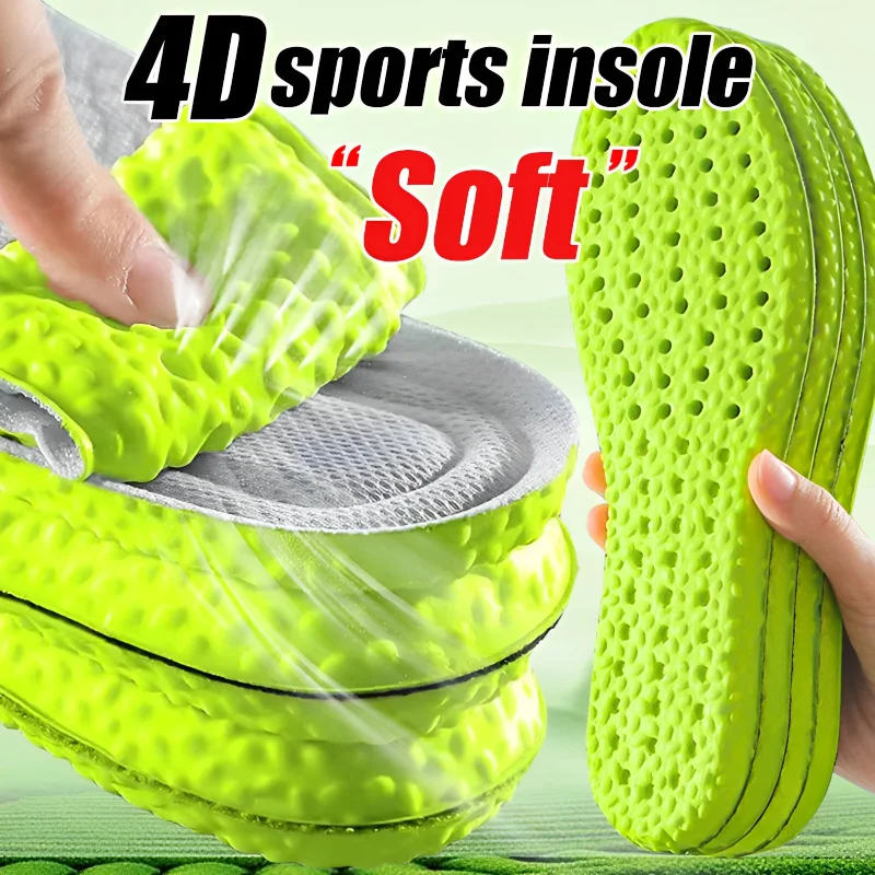 

2/4pcs Sports Insoles Wormwood Deodorant Breathable Insole Plantar Orthopedic Shoe Pads Men Women Cushioning Inserts Pad