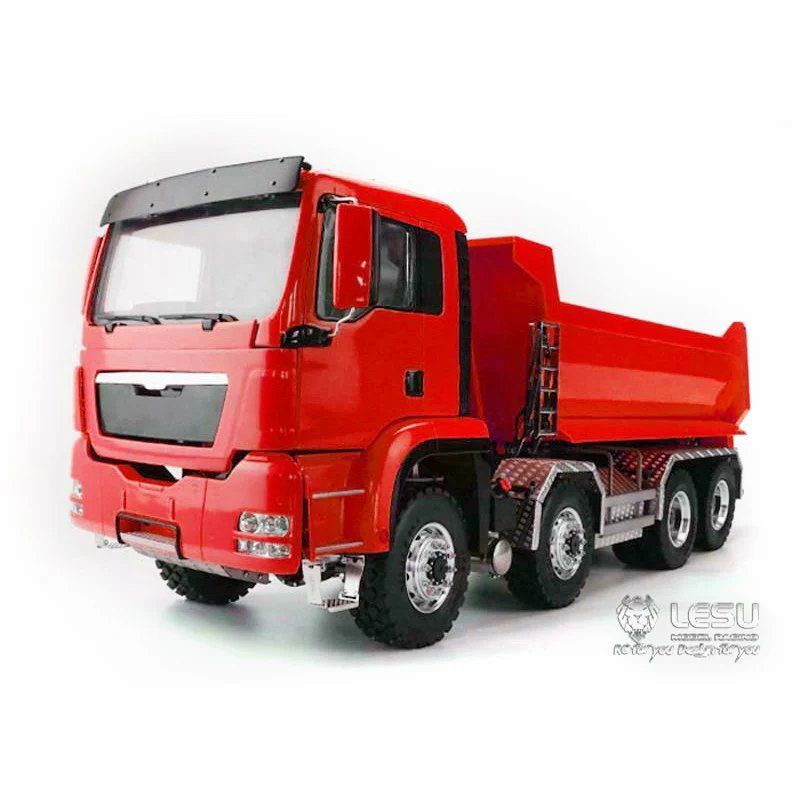 

1/14 LESU RC Dumper Truck 8*8 Front Hydraulic Lifting Painted Model Light THZH0487-SMT2