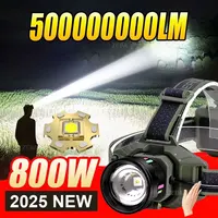 5000000LM Most Powerful LED Headlamp Sensor Head Flashlight High Power Headlight 18650 Rechargeable Head Lantern Fishing Camping