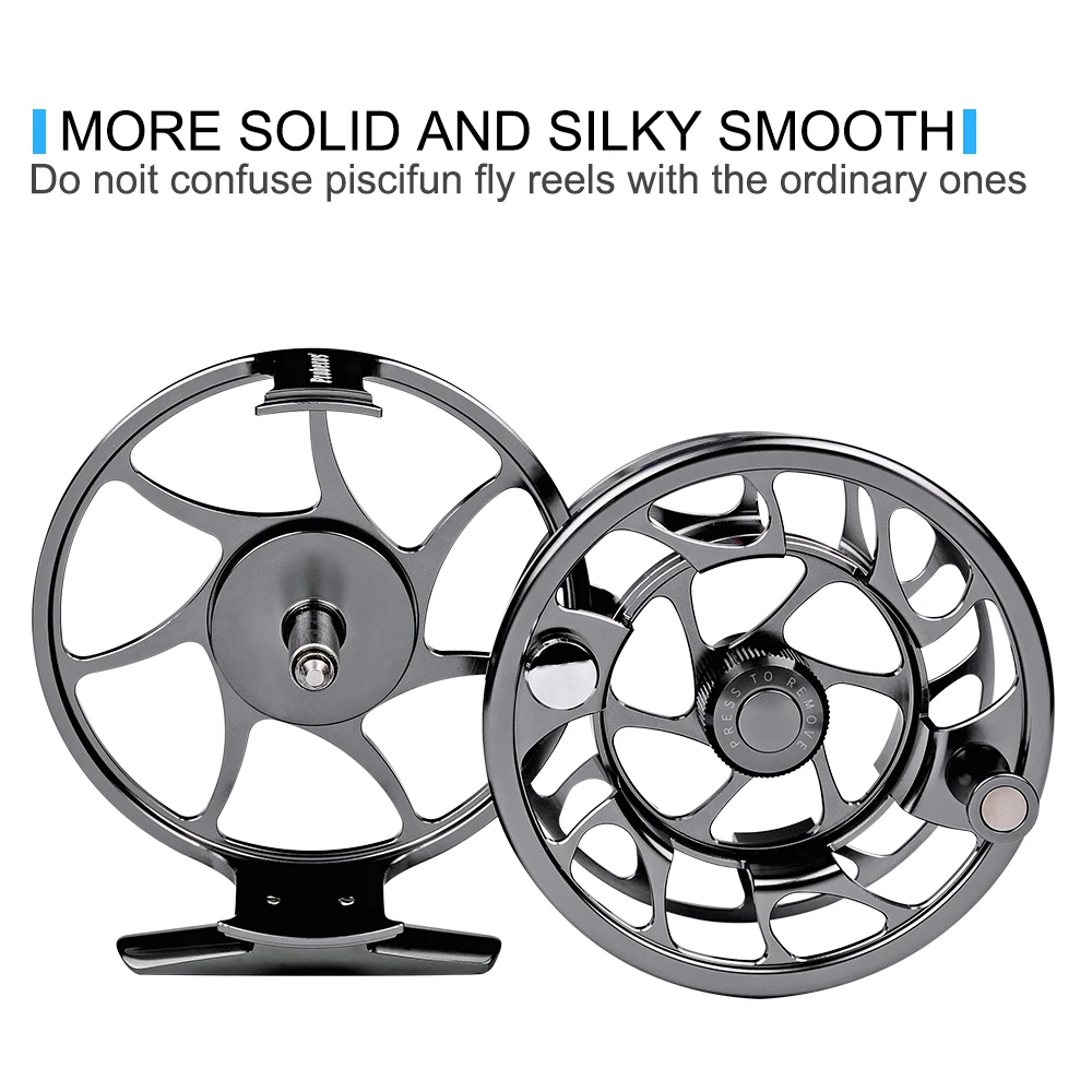 PROBEROS 3+1 BB Fly Fishing Wheel 5/7 7/9 9/10 WT Fly Fishing Reel CNC Machine Cut Large Arbor Die Casting Aluminum Fly Reel