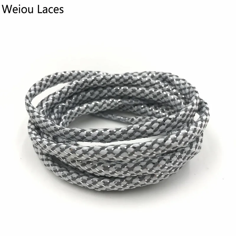 (30pairs/lot) Weiou Glitter Metallic Shoelace Flats Sneaker Sparkle Strings Magic 3M Reflective Visibility Shoe Laces Bootlace