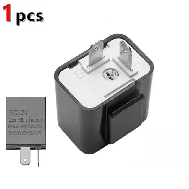 2 Pin LED Flasher Relay 12V Adjustable Frequency Of Turn Signals Blinker Indicator Relays For Motorcycle Motorbike Accessories