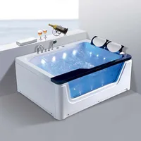 Modern Acrylic Massage Multi Functional Glass Jacuzi Whirlpools Bathtubs And Bathroom Spa Bath Tub Balboa Led Light Double 1