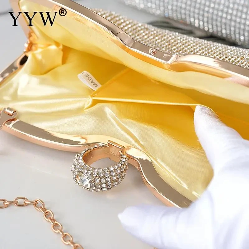 Women Evening Clutch Handbag Diamond Ring Clutches Shoulder Messenger Bags Bridal Wedding Purse Party Banquet