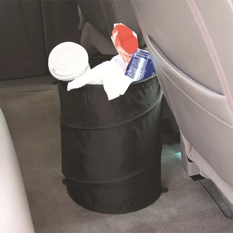 Hanging Car Trash Can – Foldable Waterproof Oxford Organizer With Adjustable Strap For Car & Travel - View #5