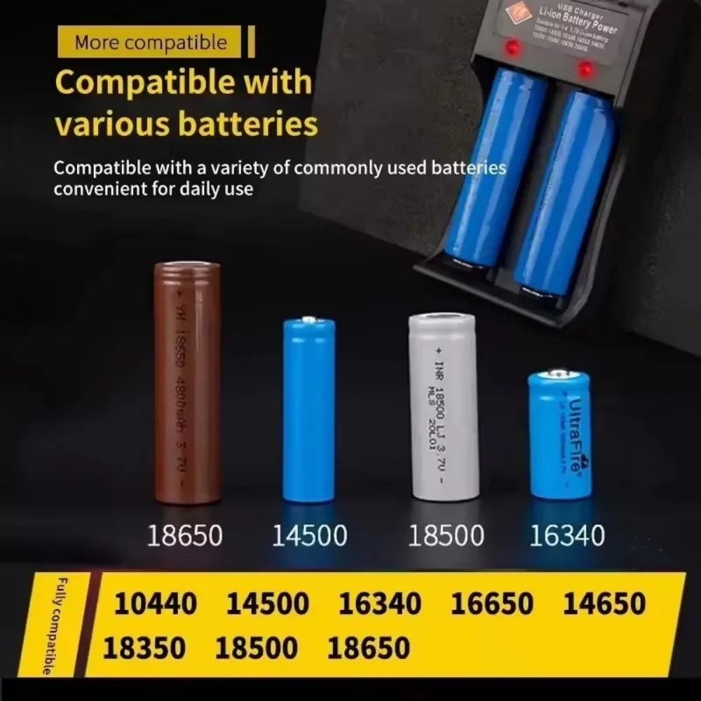 1/4 슬롯 18650 10440 14500 14650 리튬 배터리 충전기 USB 스마트 충전 배터리 박스 범용 충전식 배터리 홀더