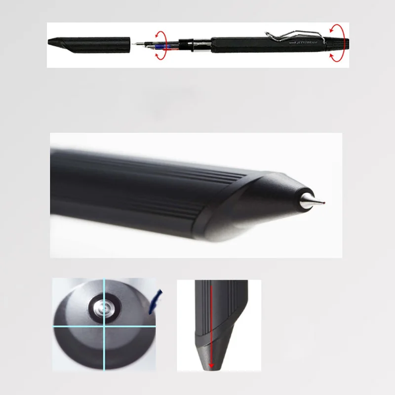 일본 UNI JETSTREAM 삼색 볼펜, SXE3-2503 0.28mm, 사무실 액세서리, 학생용품, 학교 문구 젤 펜