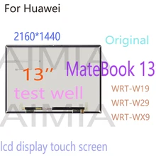 

Original 2160*1440 For Huawei MateBook 13 WRT-W19 WRT-W29 WRT-WX9 LCDTouch Screen Assembly IPS Display P130ZFA-BA1 hn-w19r LCD