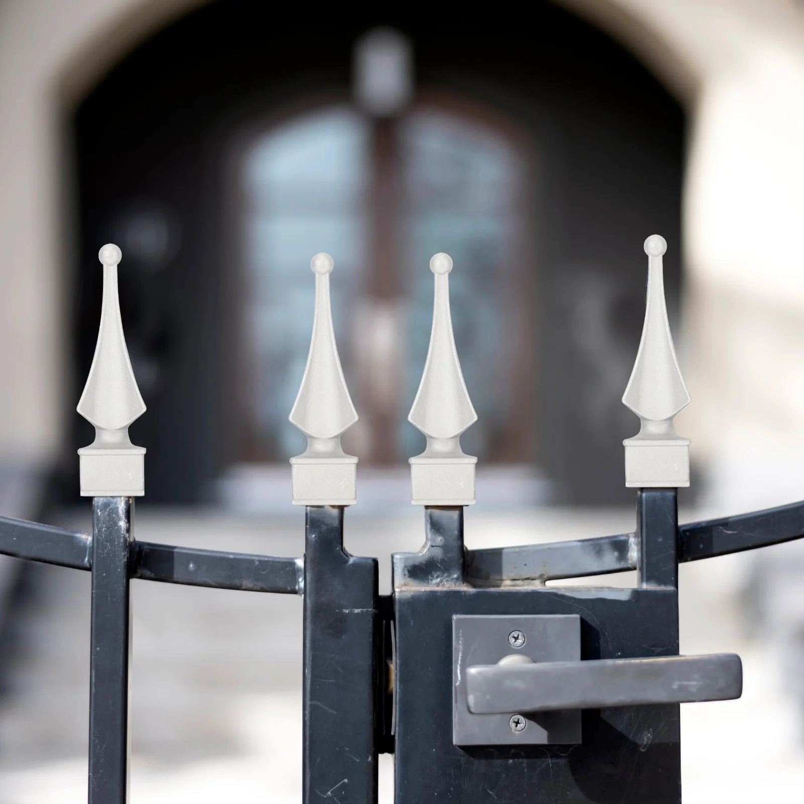 

4 Pcs Outdoor Partition Garden Barriers Decor Accessory Lawn Decoration Practical Finial Outdoor Topper Baby Garden