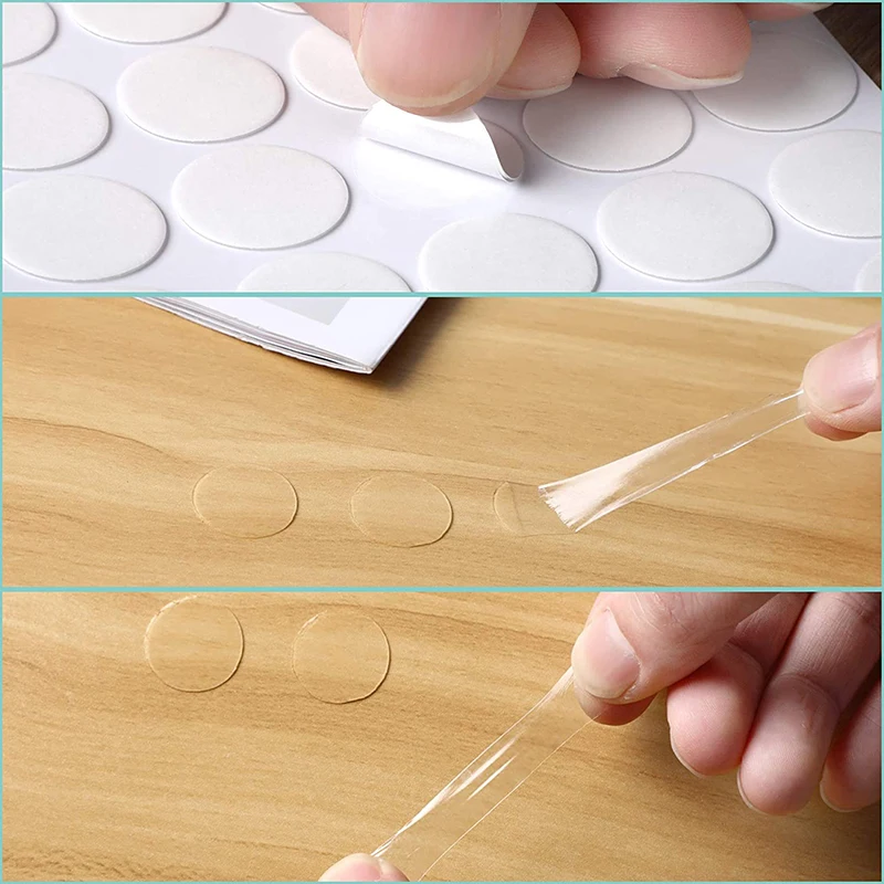 Double-Sided Adhesive Dots Acrylic 100pcs 20mm Transparent Dots Tape  Sticker for Craft DIY Decoration