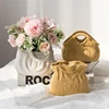 Ceramics Vase Home Decor Handbag Flowers Vases Room Decor Matte Plant Pot Statue Sculpture Home Decoration Accessories 3
