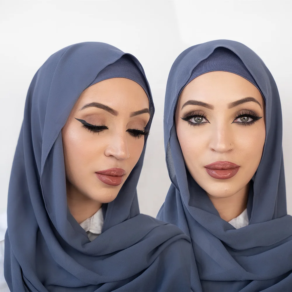 matching chiffon hijab set