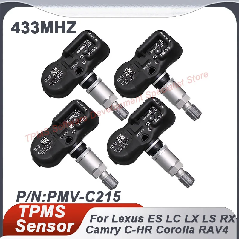 1/4PCS 433MHZ TPMS 타이어 압력 센서 Toyota Camry Corol..