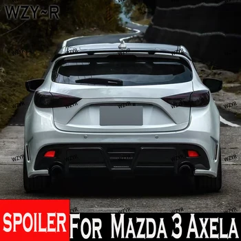 Per Mazda 3 Axela Hatchback 2014-2025 Car Styling ABS In Fibra di Carbonio Posteriore Tetto Spoiler Ala Coda Tronco Coperchio Della Copertura Decorazione Auto