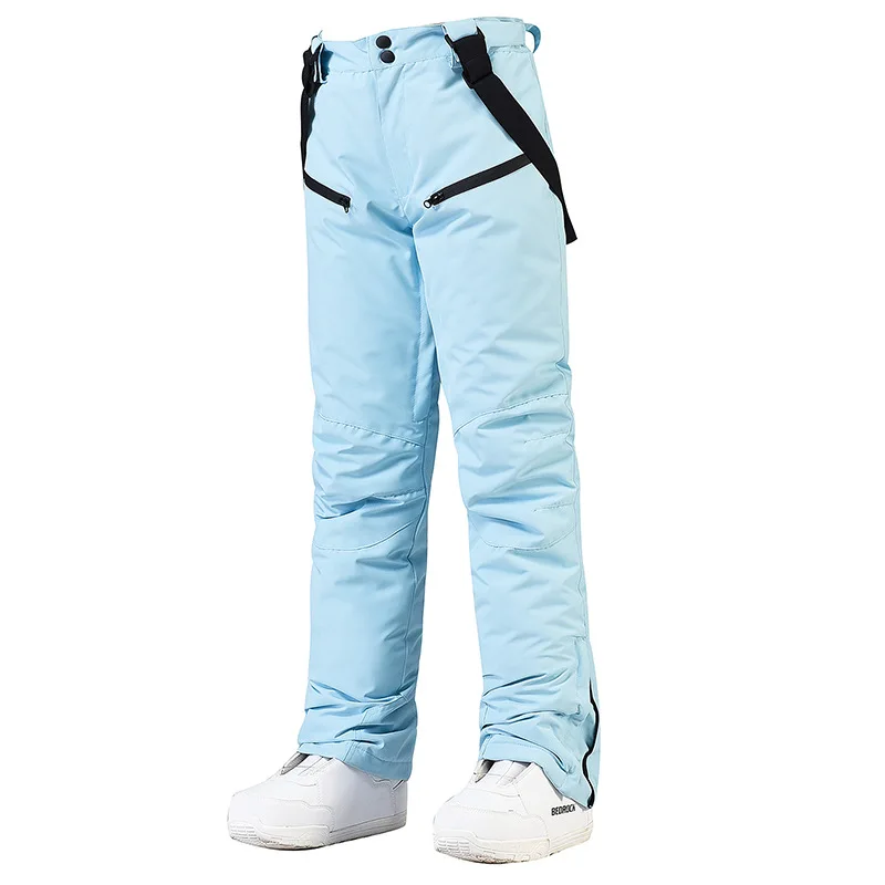 Skiing Pants Men Women Windproof Waterproof Snow Trousers Winter Snowboarding Suspender Pants Waist Protection