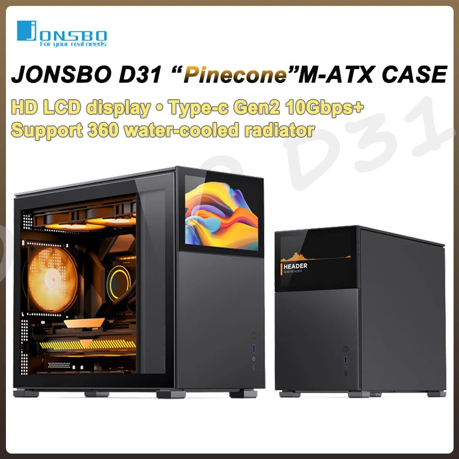 JONSBO D31 SCREEN PCケース おまけ付き モニタ内蔵 Amazon.com: JONSBO D31 MESH SC White Micro Computer Case