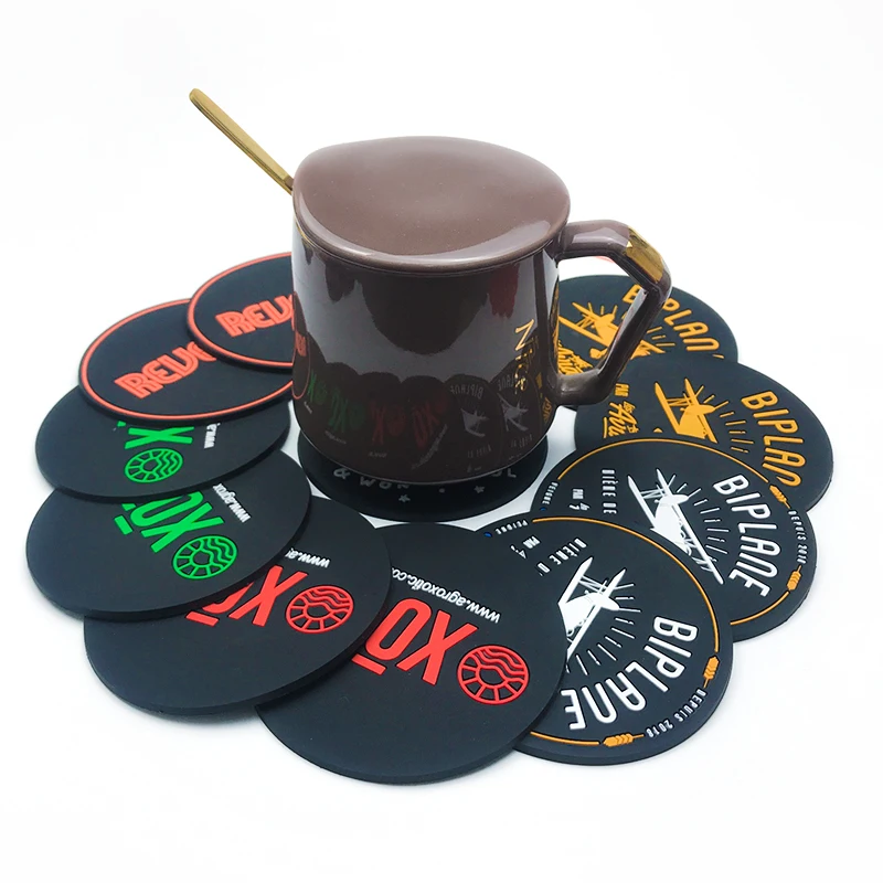Soft Rubber Coaster Sets, Drinking Cup, Wine Cup, , IP Promotion Gifts, debossed and Embossed, Lower MOQ