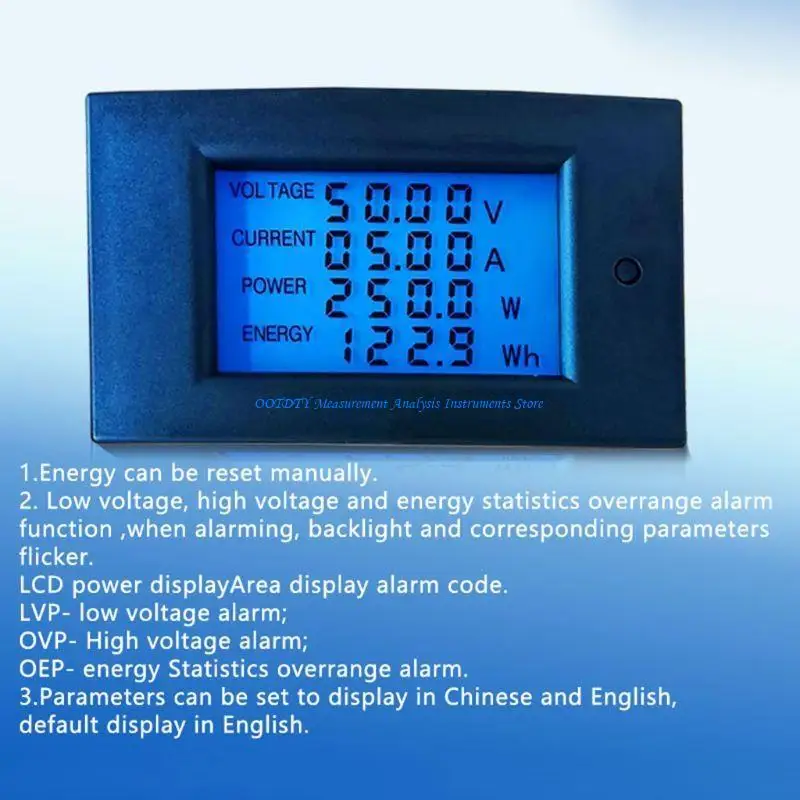 367D Verbessertes digitales Spannungsmultimeter Watt Leistung Energiemessgerät Amperemeter – Detail 1