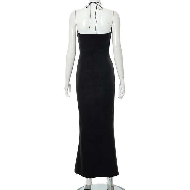 Victorias voguevictoria's vogue Cross Collar Maxi Dress Women Sexy ...