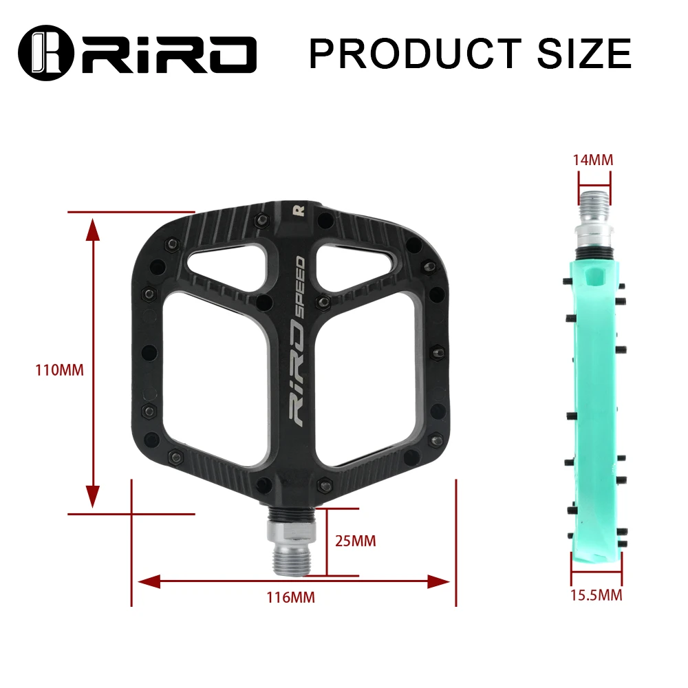 RIRO NL75 Ultralet nylon platform pedal DU+ forseglet leje MTB Road Non-Slip - Image 2