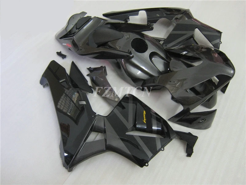 

4 подарка, новый комплект из ABS-пластика для мотоцикла, подходит для HONDA CBR600RR F5 2003 2004 03 04, комплект для кузова, черный, серый