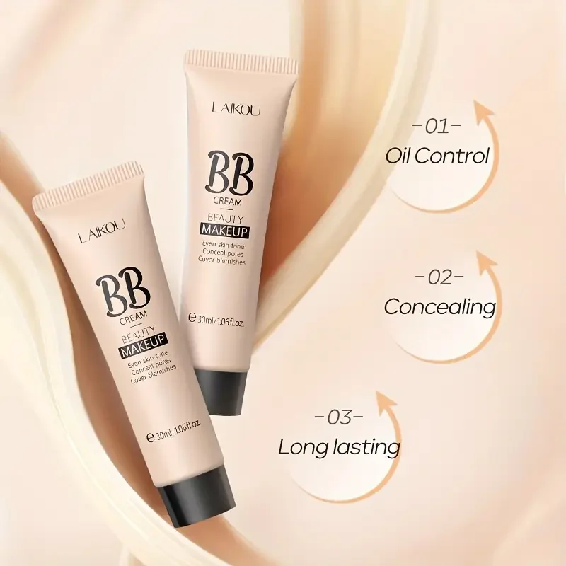 Waterproof BB Cream Full Coverage Liquid Foundation Long-Lasting Concealer & Illuminating Suitable for All Skin Types cosmetics bb cream