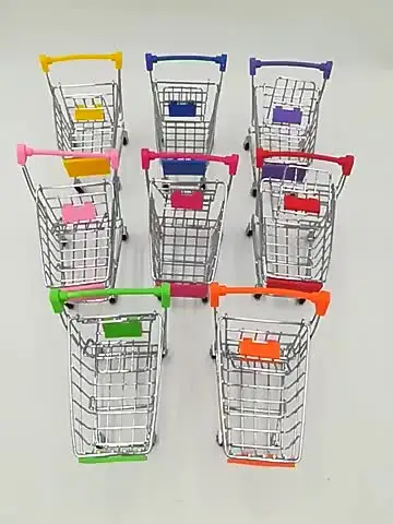 子供のためのスーパーマーケットのミニチュアショッピングカート