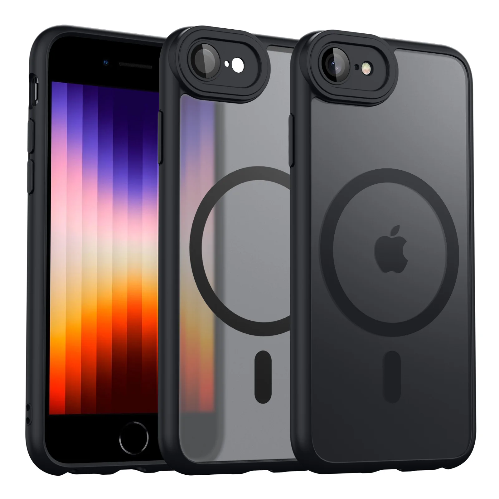 Luxurious Magnetic Matte Translucent Shockproof Armor Case with Magsafe Charging Compatibility