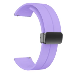 Enhanced Silicone Magnetic Buckle Wristband Replacement Strap for CMF Watch Pro (Purple)