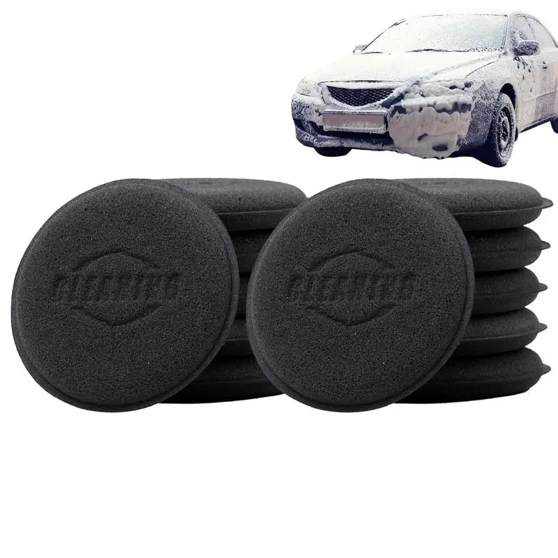 

Car Round Waxing Polish Sponges High Density Foam Applicator Pads Kit Curing And Polishing Sponges Car Detailing Tools Car Wash