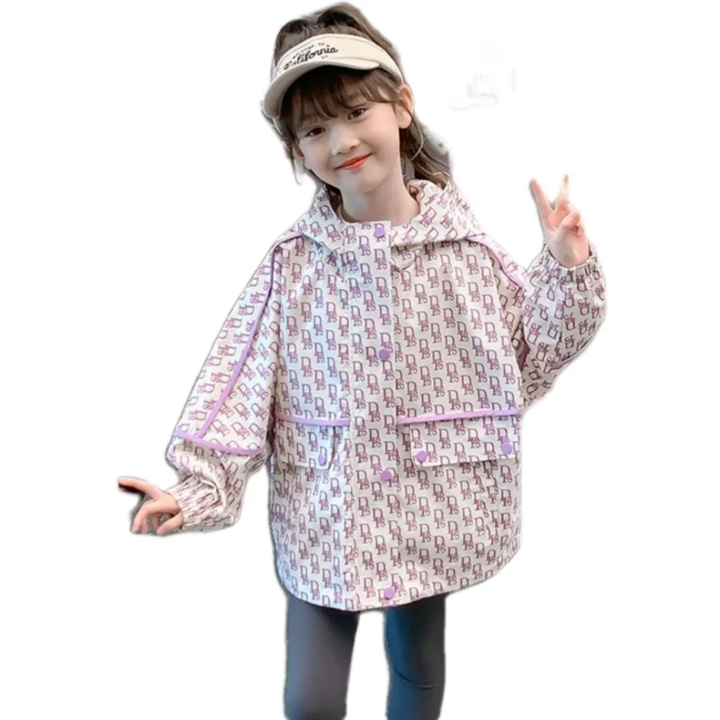 Girls Coat Overcoat Jacket Windbreak Outerwear 2024 Cute Spring Autumn Cotton Formal Sport Teenagers Children's Clothing