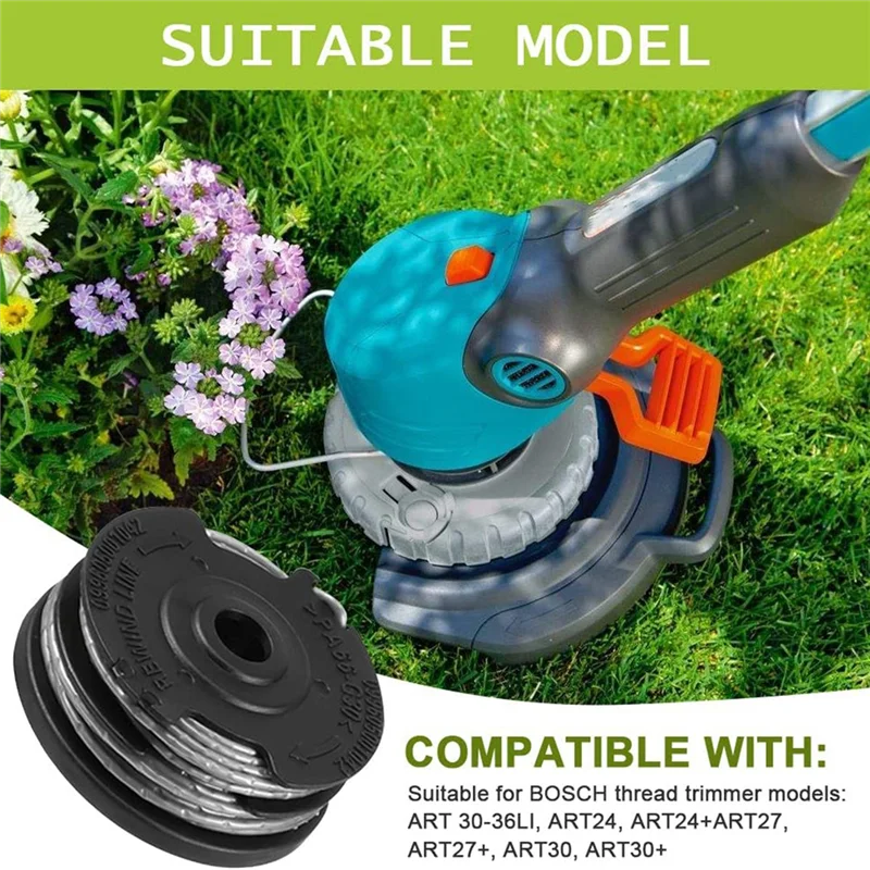 4 Pz 1.65Mm 6.1M F016800351 String Trimmer Sostituzione Bobina Linea Per Bosch Art 24 27 30 30-36 Li Tagliaerba