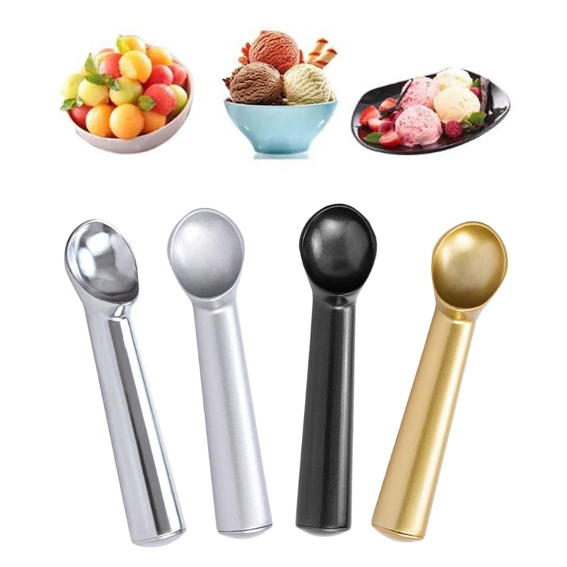 Home Kitchen Nonstick Anti-Freeze Ice Cream Scoop Aluminum Ice Cream Spoon Melon Ball Cookie Dough Scoop Tools