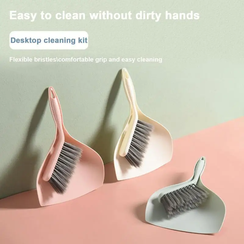 

Portable Broom With Dustpan Combo Set Handheld Floor Keyboard Cleaning Brush Remove Dust And Stains Sweeping Accessory Home