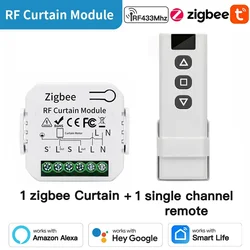 Smart WiFi Curtain and Roller Blind Controller with Voice Activation (Zigbee and remote)