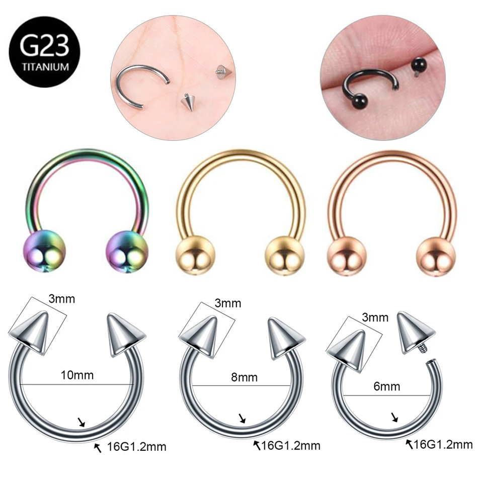 18g 20g Misure 6 Piercing Naso In Titanio G23 Con Zirconi Cubici - Forma A L, Vite Per Nostril, 18G/20G, Argento O Oro Orecchini Titanio - Foto 3