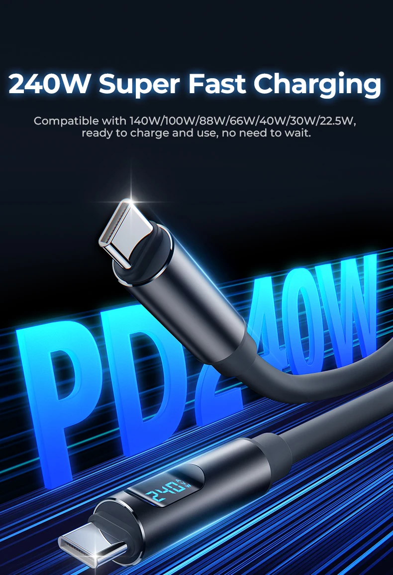 NNBILI 240W USB C To Type C Silicone Cable PD3.1 48V 5A Super Fast Charging Cable USB C For iPhone 17 Samsung S26 Huawei Macbook