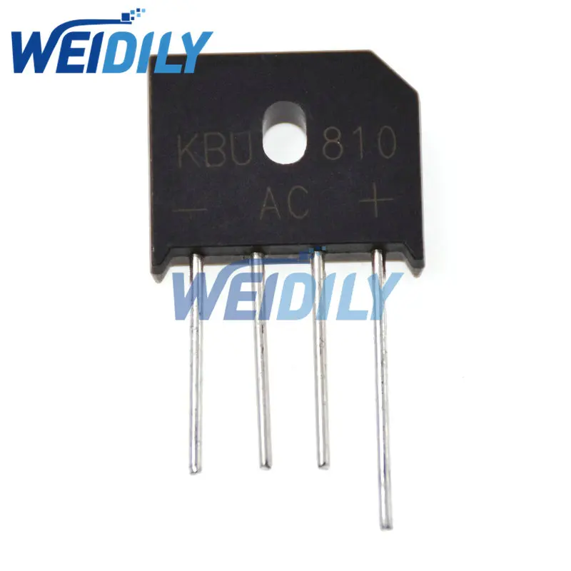 5PCS KBU810 KBU-810 8A 1000V Diode Bridge Rectifier New diode bridge rectifier rectifier diodes electrical rectifier diodes