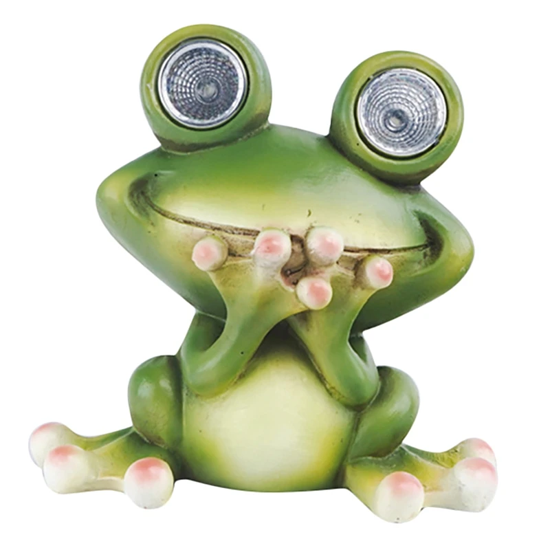 GTBL Garden Solar Lights Frog Outdoor Decor Waterproof Frog Garden Lights Frog Shaped Light for Walkway Pathway Lawn solar deck lights