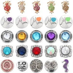 LKLDM 24PCS Mixed Style Rhinestones Snaps Jewelry Charms Ginger Buttons  18/20mm for Interchangeable Snaps Jewelry Making Women Teens Girls DIY  Bracelets Necklaces Rings Brooch Accessories LNNZ24-059 – Gingersnapscharms