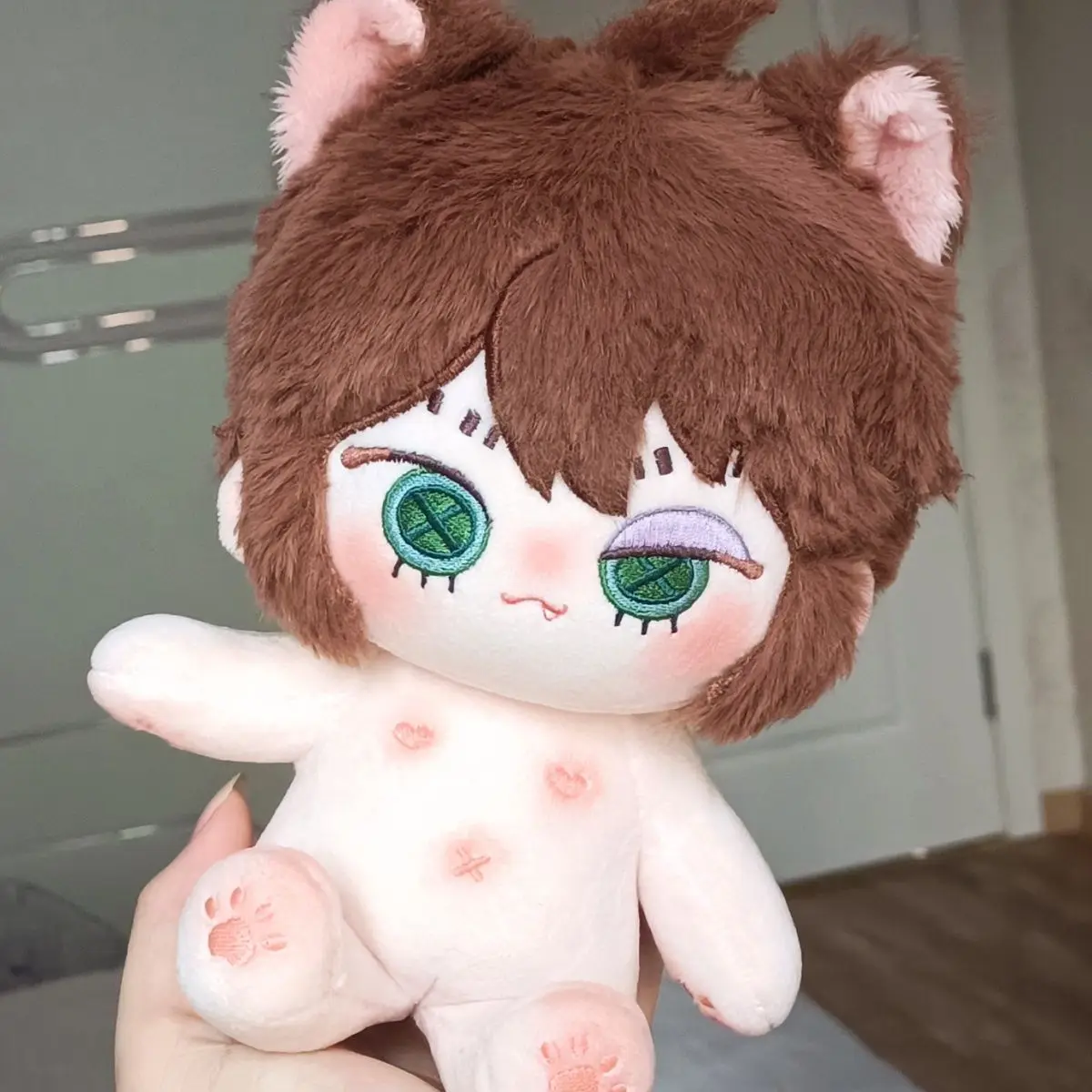 

Anime Identity V Prisoner Luca Balsa Kawii Monster Ear Cosplay Plush Stuffed DollBody Change Suit Plushie Mascot Gift
