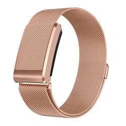 Milanese Metal Strap with Magnetic Buckle - Comfortable Adjustable Sports Bracelet Wristband - Whoop 5.0 MG (Rose gold)