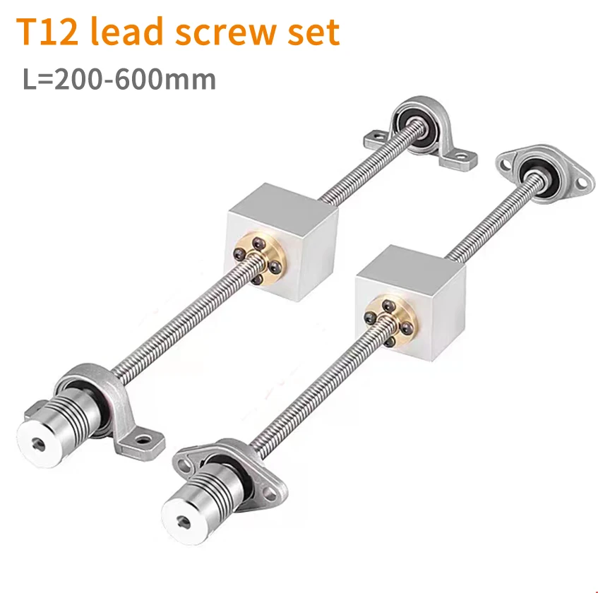 

1 комплект 200/250/350/500 мм 3D-принтер и CNC T12 свинцовый Винт 12 мм + латунная Медная гайка + KP001/KFL001 кронштейн подшипника + гибкая муфта