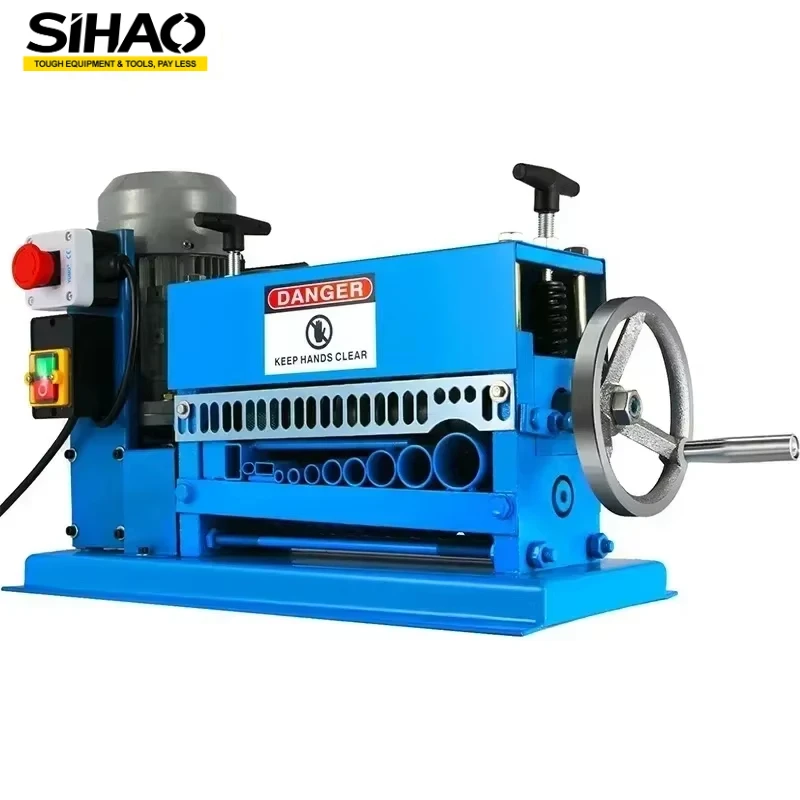 SIHAO Elektrischer Kabelabisolierer 370W Tragbare Drahtabisoliermaschine mit 10 Klingen, 1,5mm-38mm Abisolierbereich zum Entfernen von Kunststoff