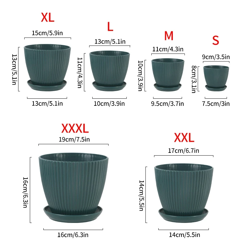 Plastic Flower Pot Succulent Plant Pot with Tray Round Double Layer Small Flowerpot Home Office Desktop Decoration flower pot,plant pot