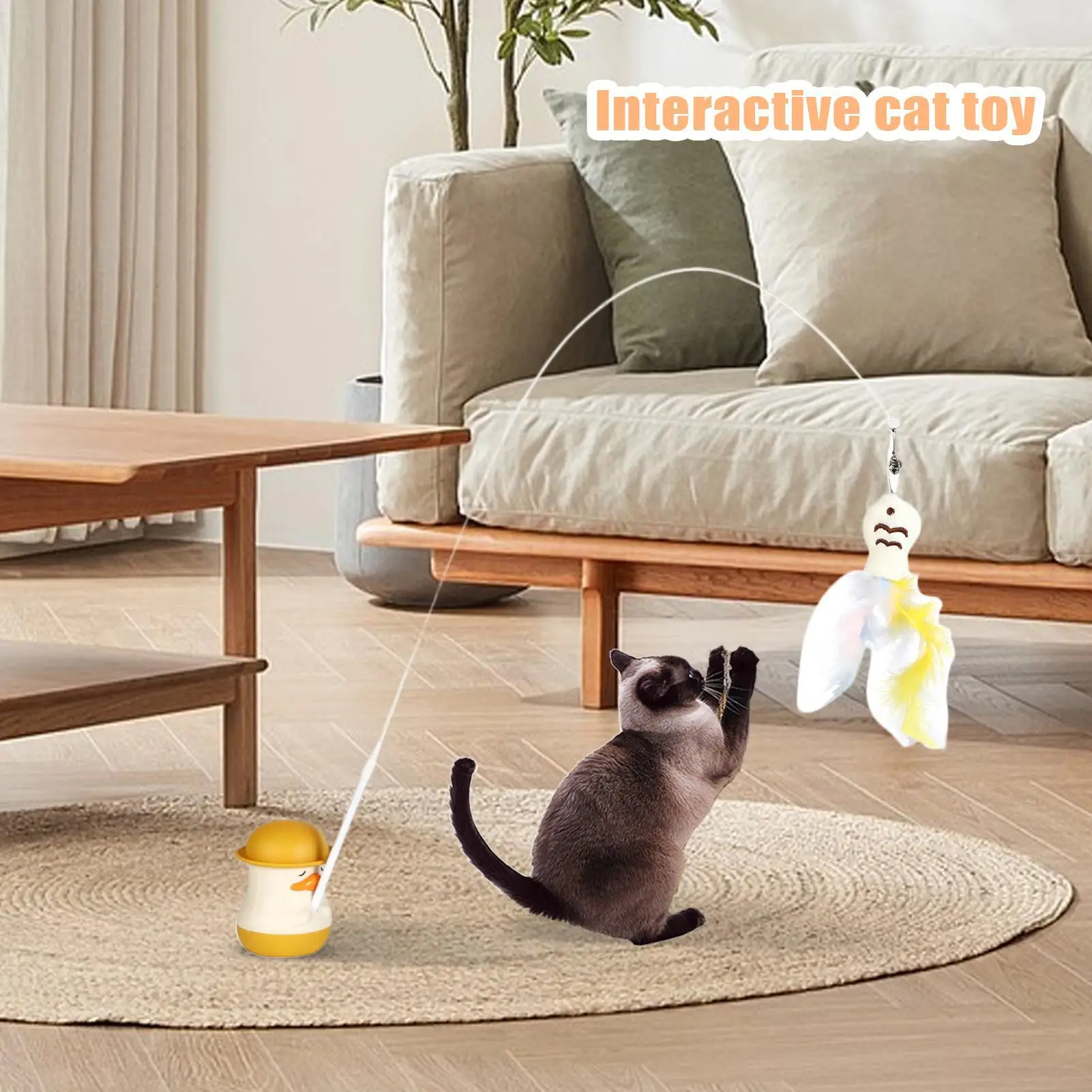 Interactive Cat Toy Rotating 2 Modes Self-Play Toys For Cats For Home Couch Corner Furniture Floor Travel Play Enrichment