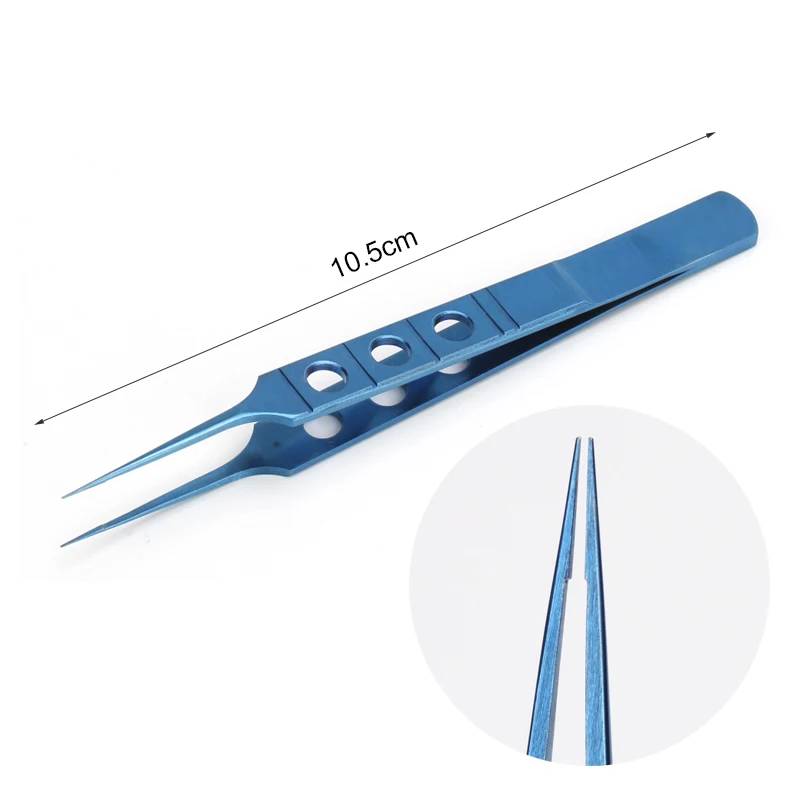 10.5cm Titanium forceps ophthalmic micro scissor tweezers Titanium microsurgical instruments Eyelid forceps ophthalmic